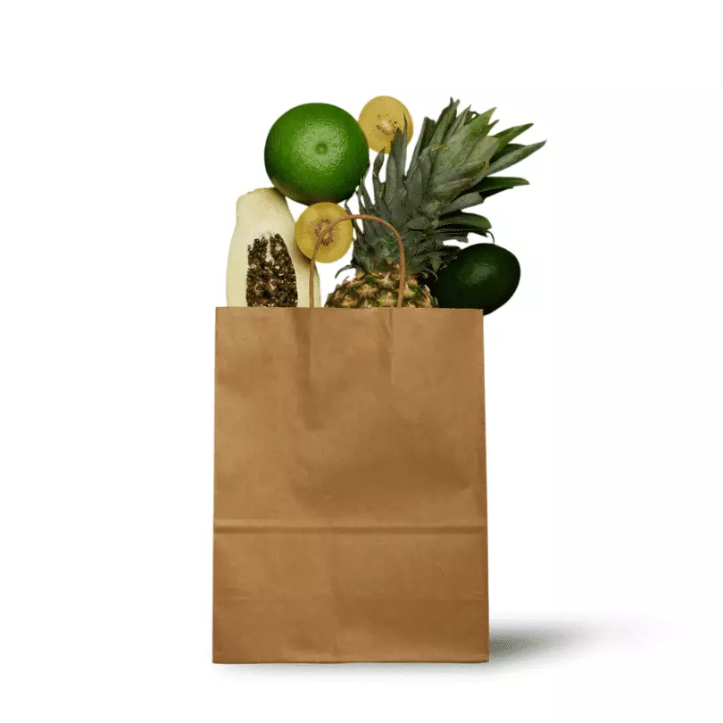 Papieren Tas (S) – Bruin / Kraft – 100 Stuks - Afbeelding 3