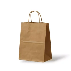 Papieren Tas (M) – Bruin / Kraft – 100 Stuks