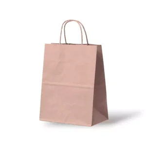 Papieren Tas (M) – Oudroze / Poederroze – 100 Stuks