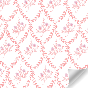 Papierrol – Vintage Floral Roze – 50 cm x 100 meter