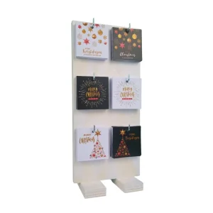 Display Kerst “Zwart & Goud” – 6 Haaks – 120 Kaartjes – Cadeaukaartjes