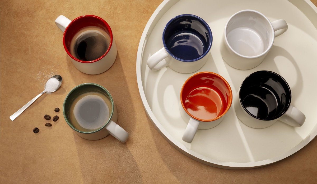 Blanche mat wit-blauw mok 33 cl. - Afbeelding 6