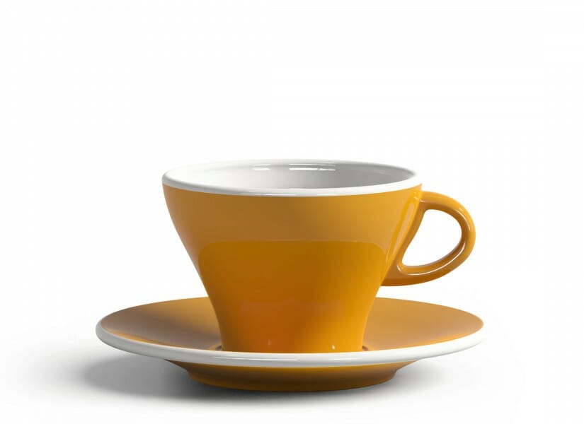 Gardenia Cappuccino kop en schotel Donker geel 26,5 cl. - Afbeelding 2