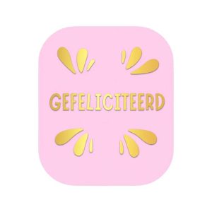 Etiketten – Gefeliciteerd – Roze – 250 Stuks