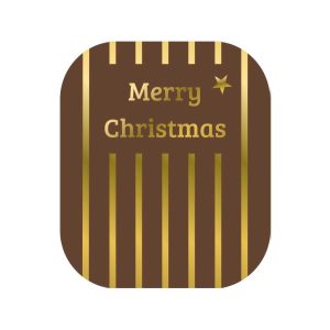 Etiketten – Merry Christmas – Bruin – 250 Stuks