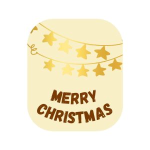Etiketten – Merry Christmas – Créme – 250 Stuks