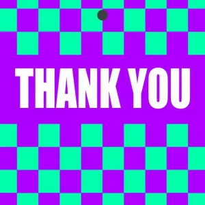 Cadeaukaartje – “Thank you” – 20 Stuks – Neon