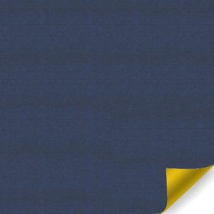Papierrol – Blauw / Goud Kraft – 50cm x 100 meter