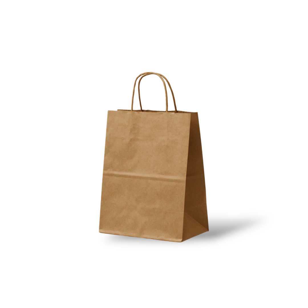 Papieren Tas (XS) – Bruin / Kraft – 100 Stuks