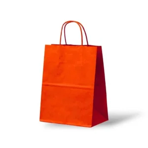 Papieren Tas (M) – Rood – 100 Stuks