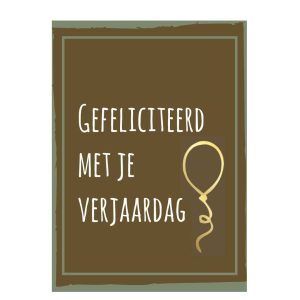 Wenskaart – “Gefeliciteerd met je Verjaardag” – 6 Stuks (incl. Envelop)