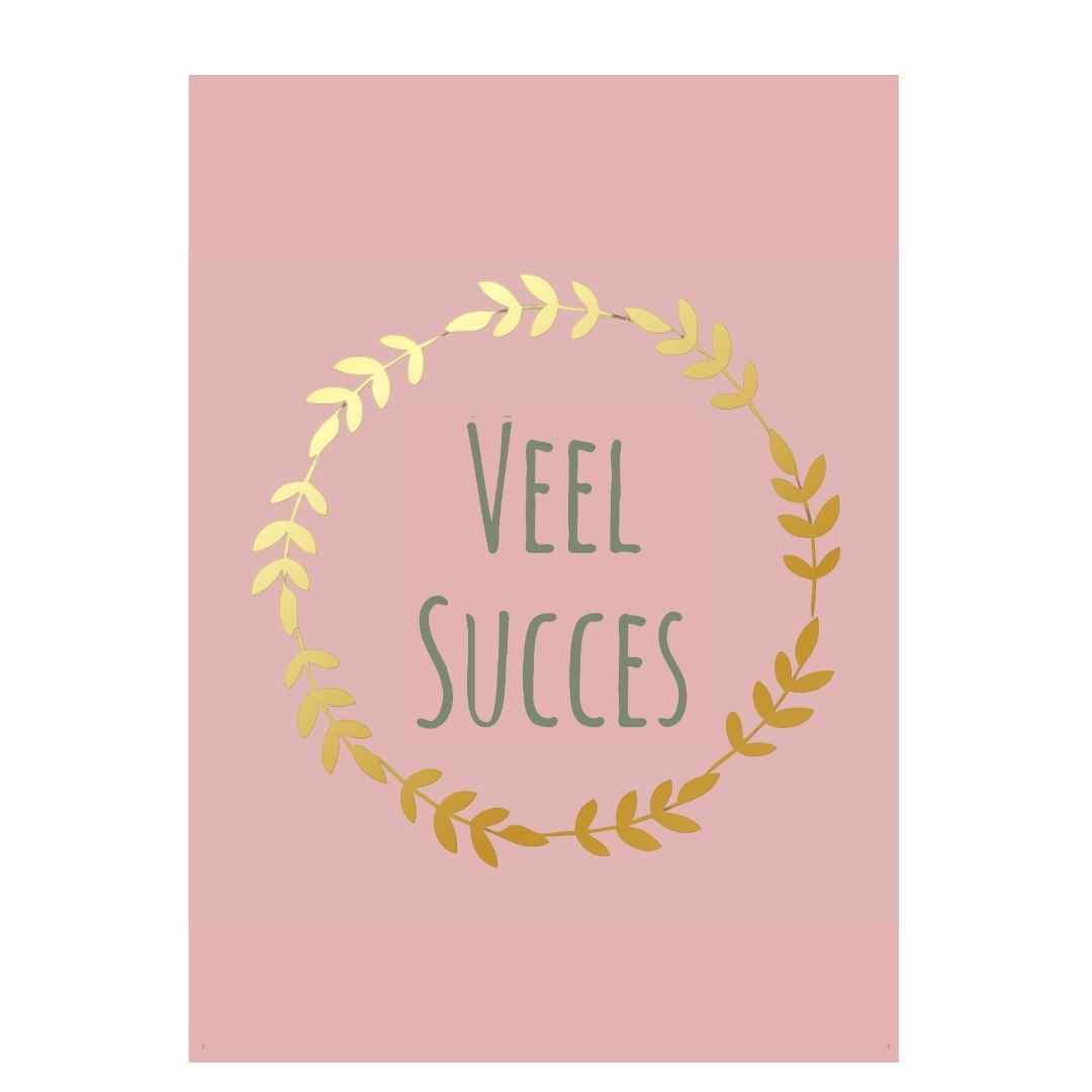 Wenskaart – “Veel Succes” – 6 Stuks (incl. Envelop)
