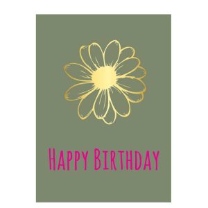 Wenskaart – “Happy Birthday” – 6 Stuks (incl. Envelop)