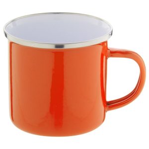 Sierra emaille mok 30 cl oranje