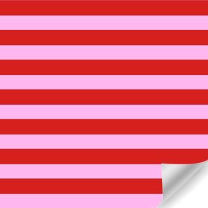 Papierrol – Streep Rood/Roze – 50 cm x 100 meter