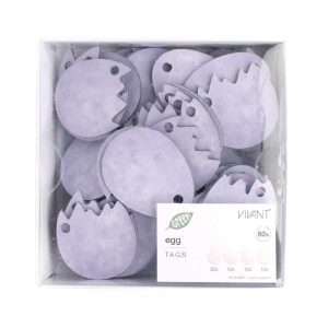 Tags – Ei – Lila – 60 Stuks