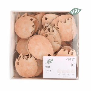 Tags – Ei – Zalm Roze – 60 Stuks