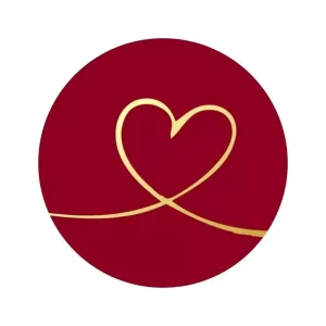 Etiketten – hartje bordeaux – 250 Stuks