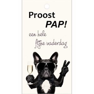 Cadeaukaartje – “Proost PAP! een hele fijne vaderdag” – 20 Stuks