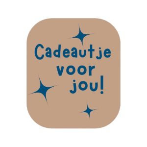 Etiketten – Cadeautje voor jou – Kraft – 250 Stuks
