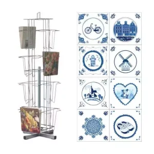 Wenskaarten Molen – Delftsblauw Serie | 16-vaks Display 192 kaarten