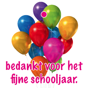 Cadeau kaartjes – 20 stuks – fijne schooljaar – ballonen