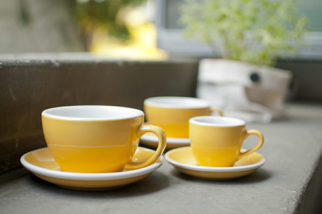 Egg Latte Kop & Schotel 30 cl. Geel - Afbeelding 3