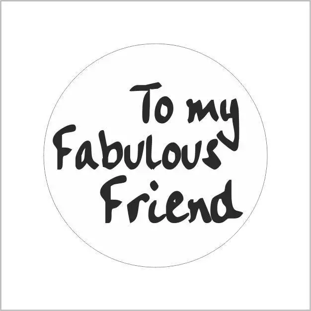 Etiketten – To my fabulous friend – 500 stuks - Afbeelding 2