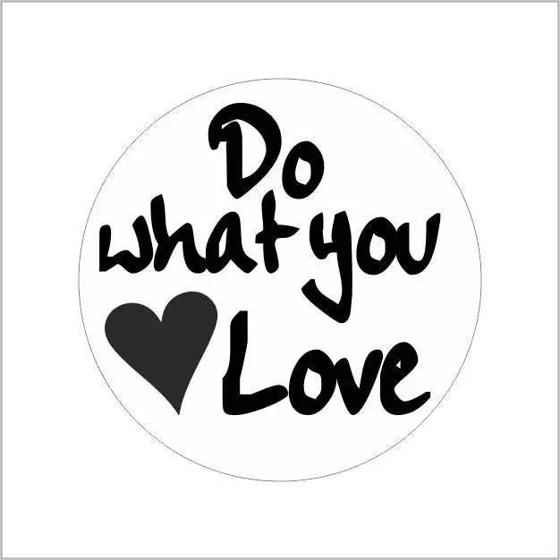 Etiketten – Do what you love – 500 stuks