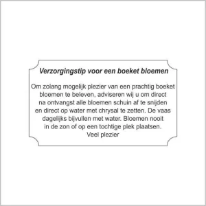 Etiketten – Bloemen verzorgingstip – 500 stuks