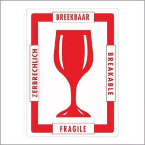 Etiketten – Breekbaar-fragile – 100x80mm – 500stuks