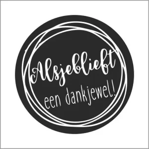 Etiketten – Alsjeblieft – rond 47mm – 500 stuks