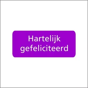 Gefeliciteerd paars – rol van 500 stuks