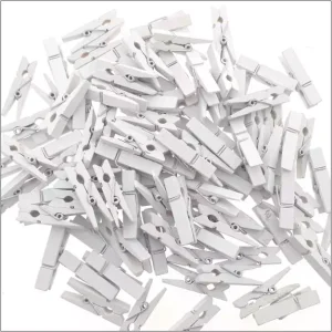 Knijpers – wit – 35mm x 10mm – 100 stuks