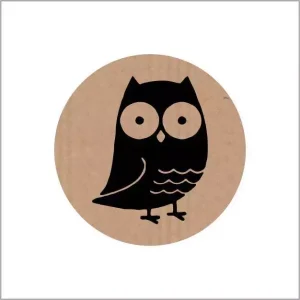 Etiketten – Uil – rond 35mm – 500 stuks