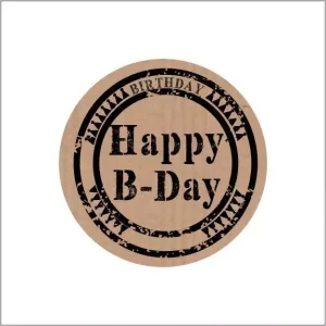 Etiketten – Happy birthday – rond 35mm – 500 stuks