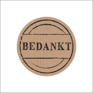 Etiketten – Bedankt – rond 35mm – 500 stuks