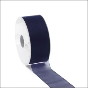 Organza lint – dark blue – 25mm x 25m