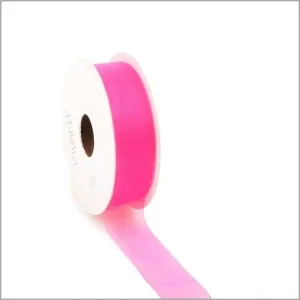 Organza – neon pink – 25mm x 25m