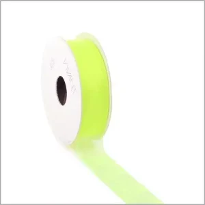 Organza – neon geel – 25mm x 25m
