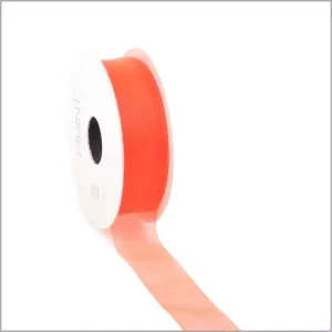 Organza – neon oranje – 25mm x 25m