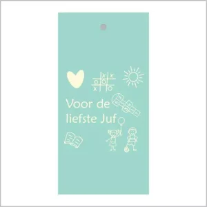 cadeau kaartjes – 20 stuks – Voor de liefste juf