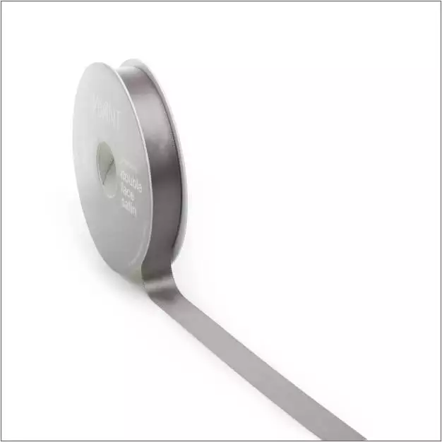 Double faced satijn – dark grey - Afbeelding 2