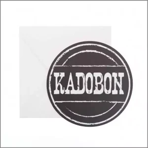 Kadobon Zwart – Rond – 25 stuks met envelop