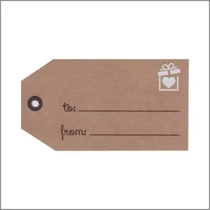 Cadeau label – to…. from – 20 stuks