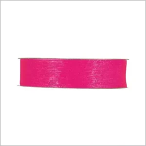 Organza – neon pink – 25mm x 50 meter