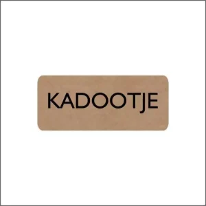 Etiketten -Kadootje kraft – 500 stuks