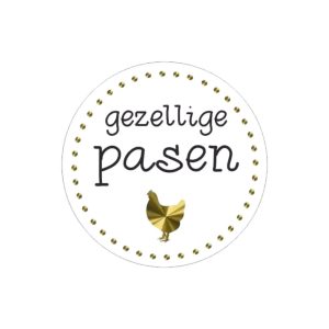 Etiketten – “Gezellige Pasen” – 500 stuks