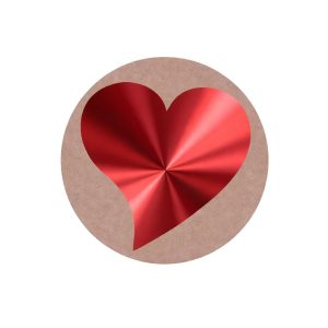 Etiketten – hart kraft / rood – 500 stuks